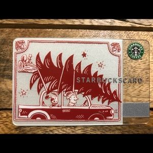 CHRISTMAS TREE ON TRUCK  2005 STARBUCKS CARD 🎄